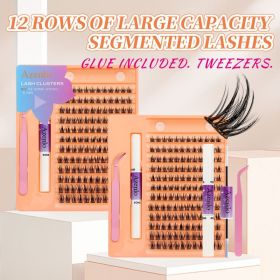 2026 New Arrival Hot Selling False Eyelashes -  Azenlo 12-row Large Capacity Segmented False Eyelash Set