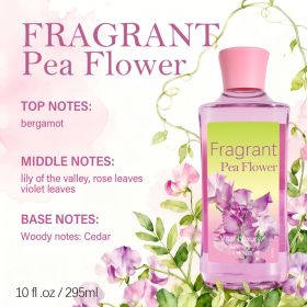 12 Scents,10 Oz. Unisex Shower Gel,body Wash. Large Size, Gently Cleanses And Moisturizes, Enriched With Aloe Vera And Vitamin E. Floral, Fruity, (Option: Pea)