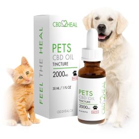 CBD Oil Tincture for Dogs (CBD2HEAL) (Flavours: Bacon, Dosages: 2000mg)